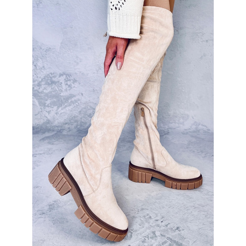 Bottes Alyssa Beige, femmes 2