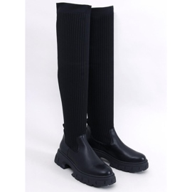 Teasly Cuissardes noires à tige flexible le noir 1
