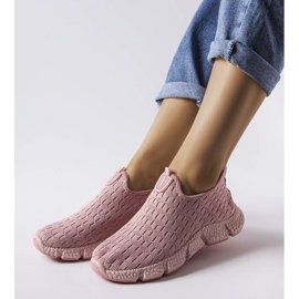 Baskets à enfiler de sport rose clair Obenor 1