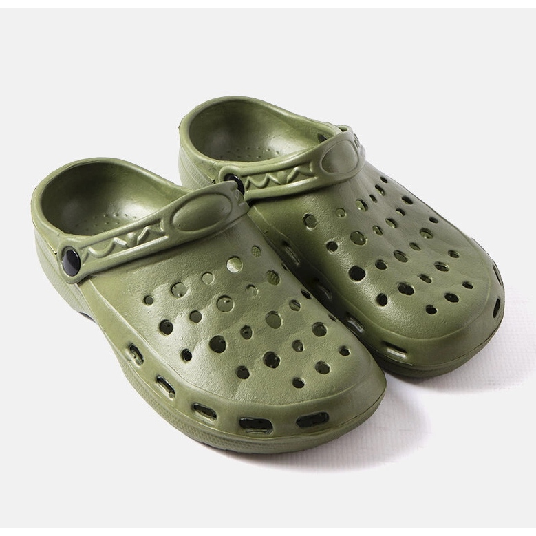 Chaussons mousse homme Slof vert 1