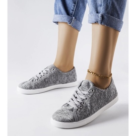 Baskets grises en textile Razan 1