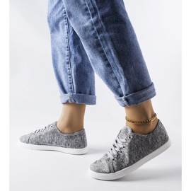 Baskets grises en textile Razan 2