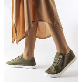 Baskets en textile vert Razan 1