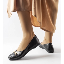 Ballerines noires ajourées de Schiavone le noir 2