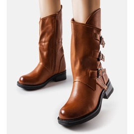 Bottes marron à boucles de Bojle brun 2