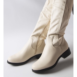 Bottes en éco-cuir beige Muijsi 1