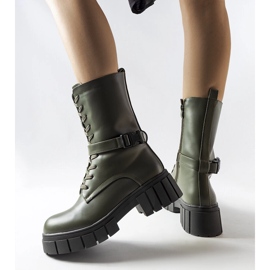 Bottes de travail à lacets vert foncé de Rive 2