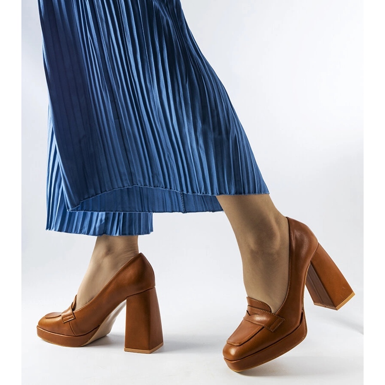 Escarpins marrons à talons Inès brun 1