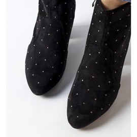 Boots Suvi en daim noir avec strass le noir 2