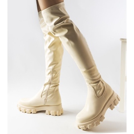 Cuissardes beiges en éco-cuir de Matthijs 2