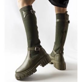 Bottines vertes à tige souple de Courcelle 2