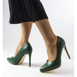 Escarpins classiques vert foncé Kristin 1
