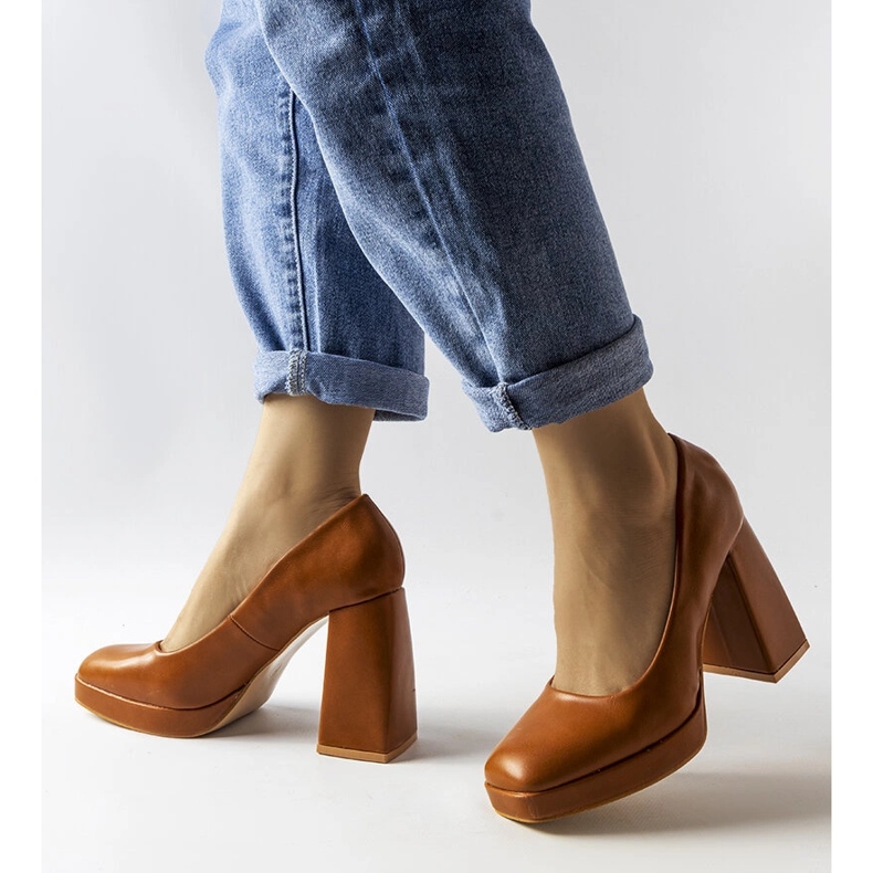 Escarpins marrons à talons Mailly brun 1