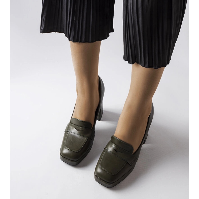 Escarpins vert foncé Inès 1