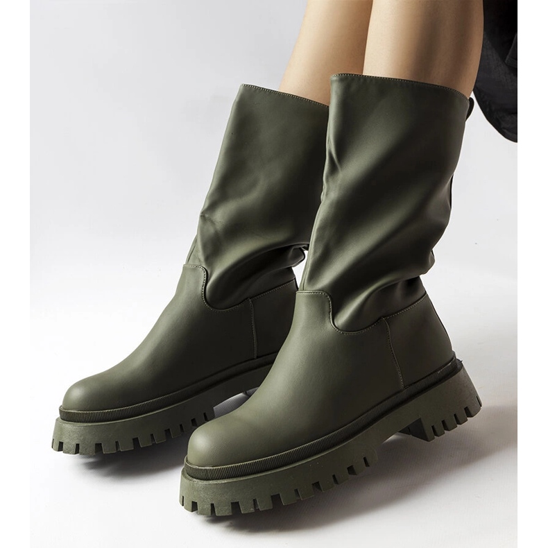 Bottines Hollie vert mat 1