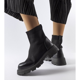 Bottes chaussettes noires de Lonte le noir 1
