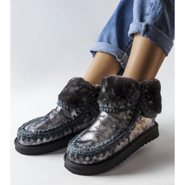 Bottes isolées grises métallisées Eskimo de Maggi 1