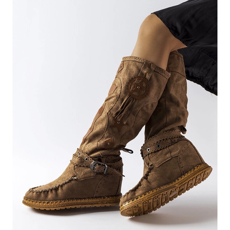 Inna Bottes boho marron foncé de Putignano brun 1