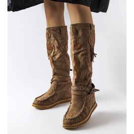 Inna Bottes boho marron foncé de Putignano brun 2