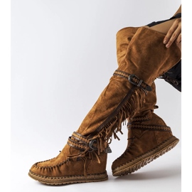 Inna Bottes compensées marron de Novella brun 1