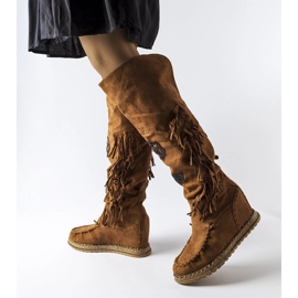 Inna Bottes compensées marron de Cascia brun 2