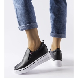 Inna Baskets compensées noires Dionisia 1