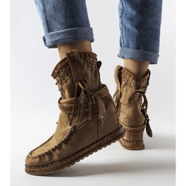 Inna Bottes compensées marron foncé de Beausoleil brun 2