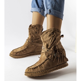Inna Bottes compensées marron foncé de Teodata brun 1