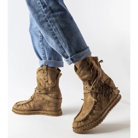 Inna Bottes compensées marron foncé de Teodata brun 2