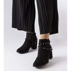 Bottines cloutées noires Irma le noir 1