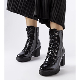 Bottines isolées noires de Lanza le noir 1