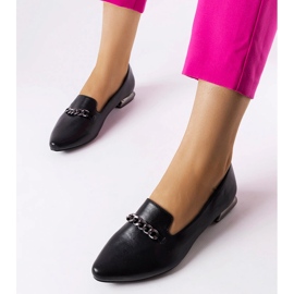 Chaussures plates noires avec semelle intérieure en cuir de Lovato Lords le noir 1