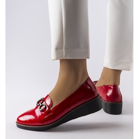 Inna Mocassins compensés vernis rouges d'Erin 1