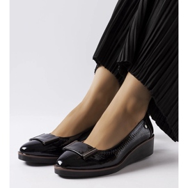 Ballerines noires avec semelle intérieure en cuir de Kajla le noir 1