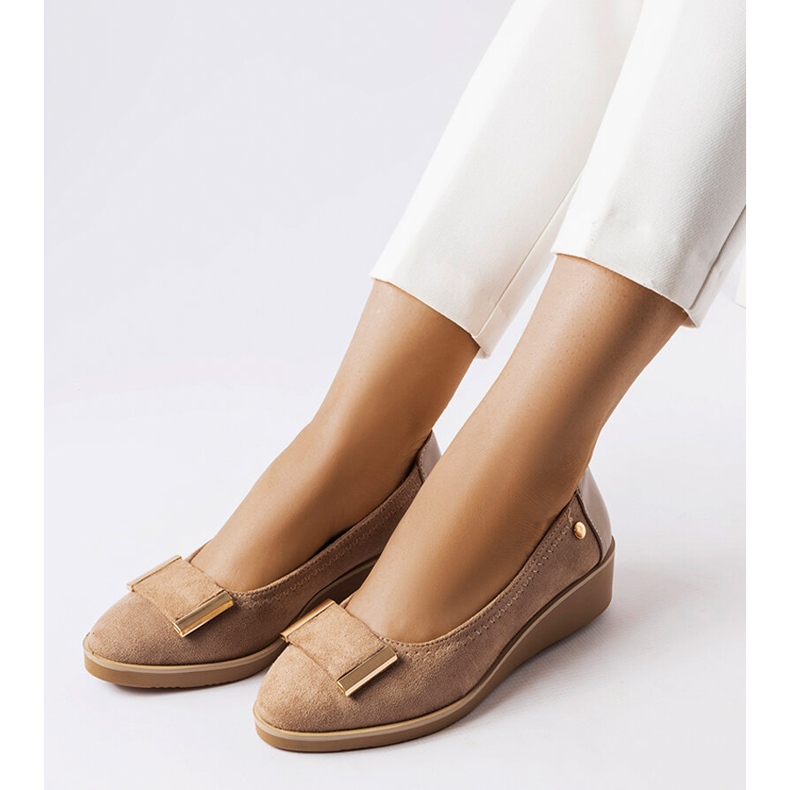 Inna Ballerines avec semelle en cuir de Kajla le noir 1