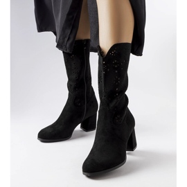 Bottines ajourées noires Vergiate le noir 1