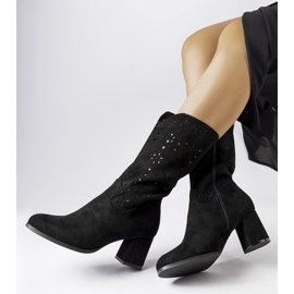 Bottines ajourées noires Vergiate le noir 2