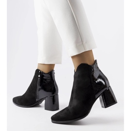 Bottes isolées en daim écologique Riia noires le noir 1