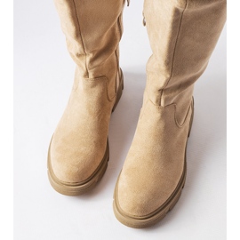 Bottines Erin en éco-daim beige 2