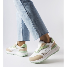 Inna Baskets blanches et vertes de Batilda 1