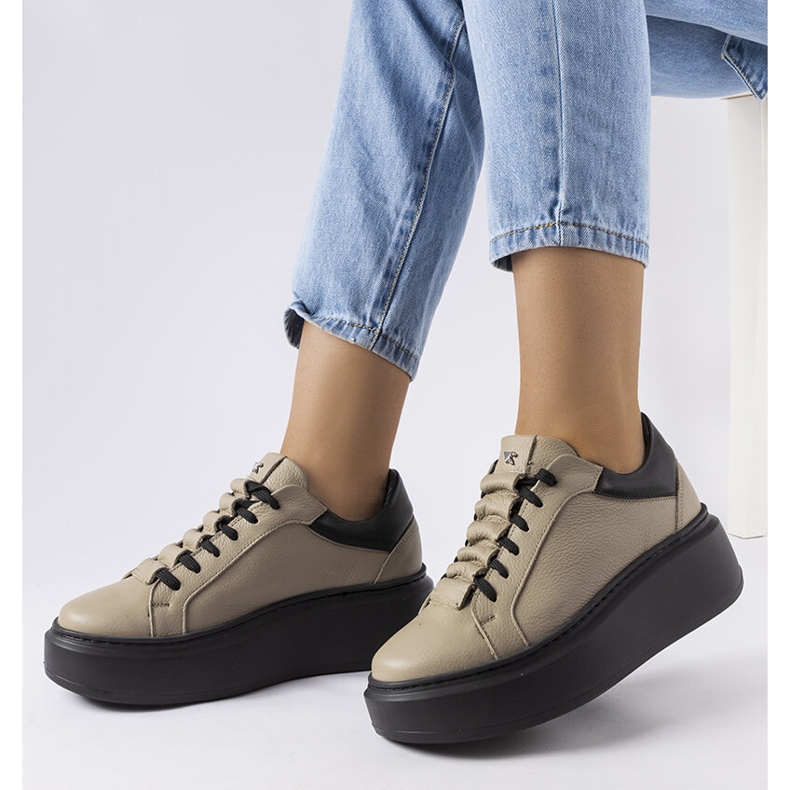 Derbies beiges LS5379 Taupe 1