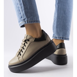 Derbies beiges LS5379 Taupe 2
