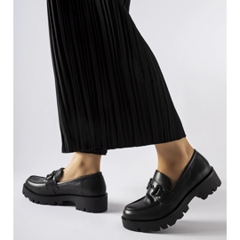 Inna Chaussures noires avec semelle intérieure en cuir par Fauna le noir 2