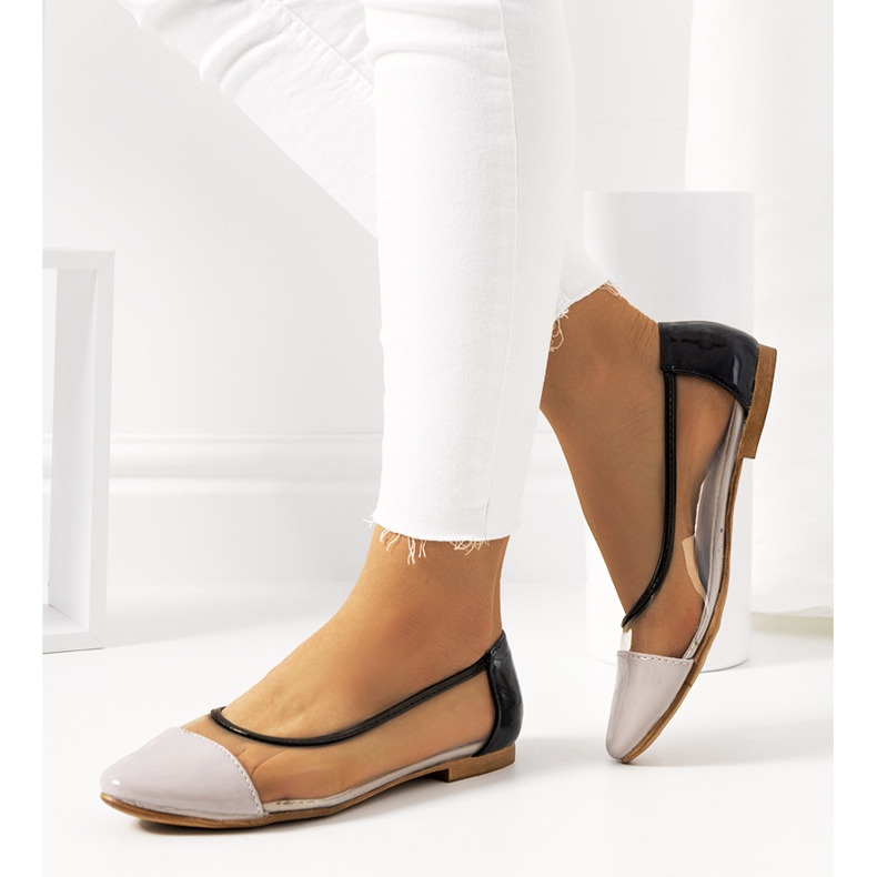 Ballerines Pastella violettes transparentes incolore noir 2