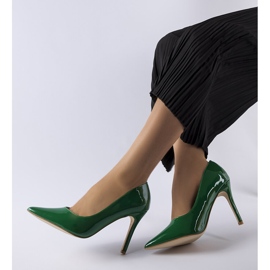 Escarpins Duerr laqués vert 2
