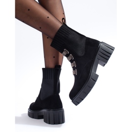 Bottes femme en daim Shelovet noir 1