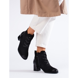 W. Potocki Boots femme Potocki noir avec laçage 1