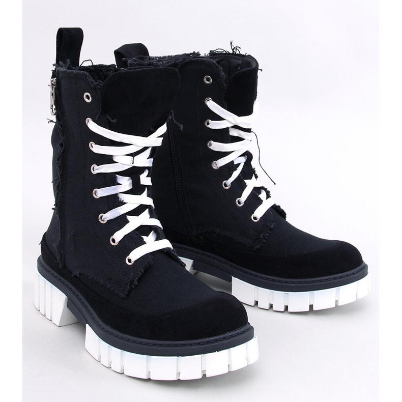 Bottines en toile avec protecteur Vaugh Black le noir 1