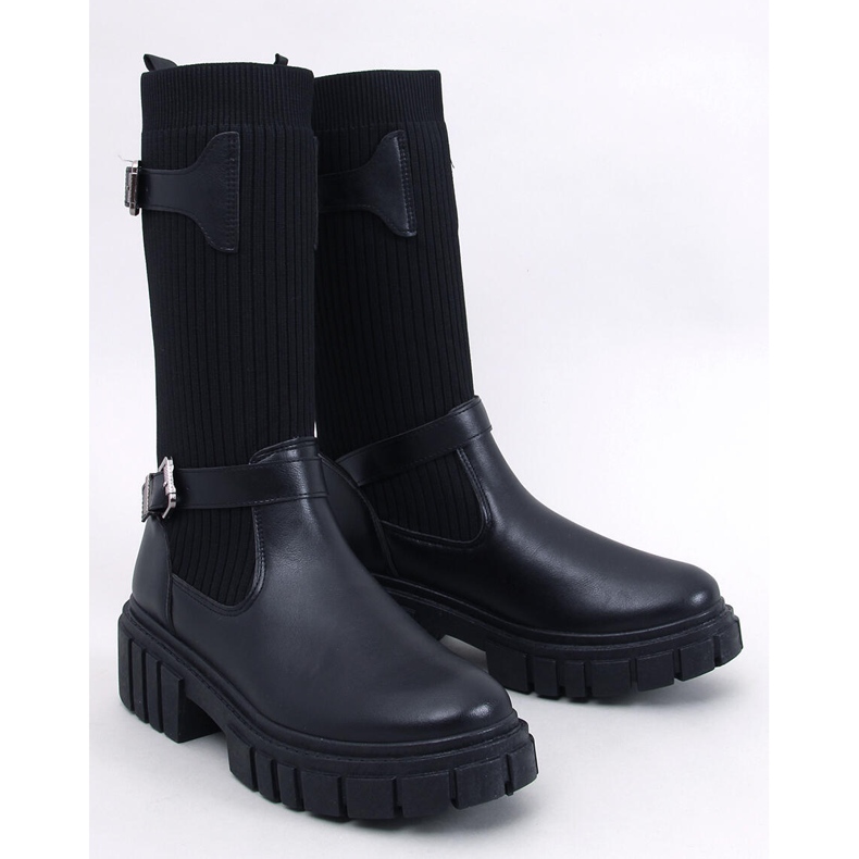 Rhea Boots noires à tige souple 1