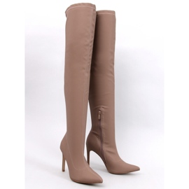 Dearica Bottines à talons aiguilles kaki beige 1